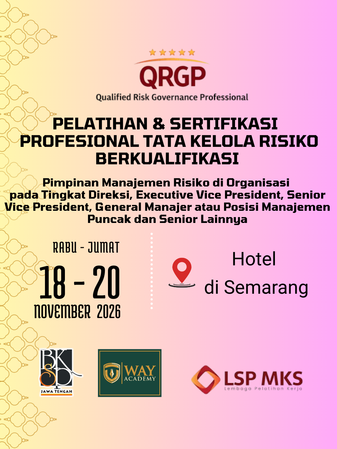 Pelatihan dan Sertifikasi QRGP 2026